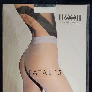 RARE Wolford White Seamless Fatal 15 den.
